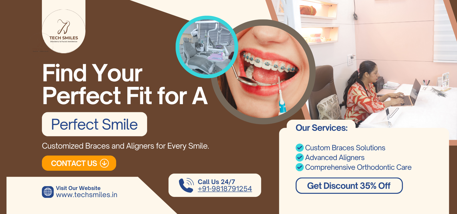 Blue and White Modern Dental Clinic Facebook Cover (1920 x 900 px) (7)